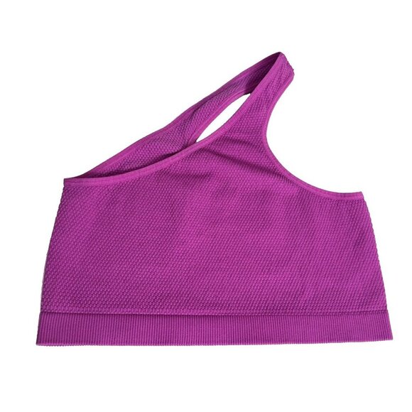 Urban Outfitters OFU Fuschia One Strap Crop Tank M/L Asymmetrical festival Y2K - Picture 2 of 6